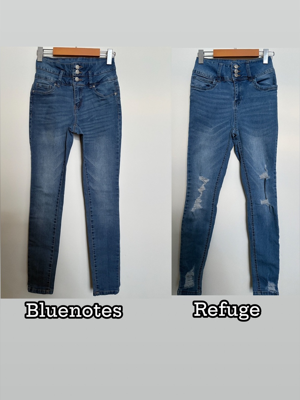 BOGO FREE Bundle (2) High Rise 3 Button Skinny Jeans Bluenotes Refuge Sz 2 & 3